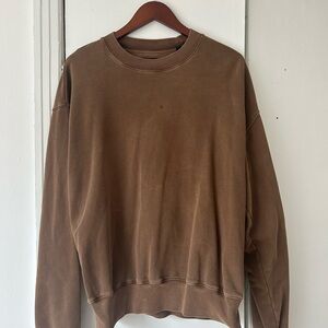 SUPER WORLD Brown Crewneck